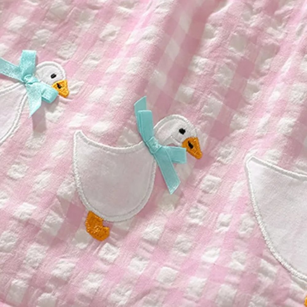 Farm Goose Girls Pink Gingham Seersucker Dress - Picture 4 of 6